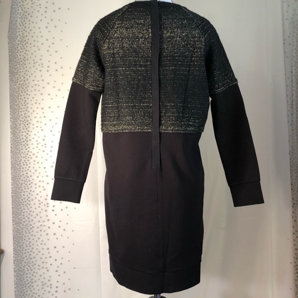 Madewell Ponte Verde Black Baseball Dress - Picture 4 of 8